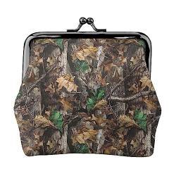 Cold Tree Camouflage Geldbörse Kuss Schloss Wechselgeldbörse Leder Kleingeldbeutel Kleine Frauen Geldbörse Tasche für Geschenke, Schwarz, Einheitsgröße, Mode, Schwarz , Einheitsgröße, modisch von PEIXEN