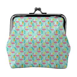 Elegante Flamingo-Geldbörse mit Kuss-Lock-Wechselgeldbörse aus Leder, Kleingeldbeutel, kleine Damen-Geldbörse, Tasche für Geschenke, Schwarz, Einheitsgröße, modisch, Schwarz , Einheitsgröße, modisch von PEIXEN