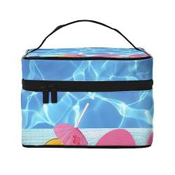 PEIXEN Cool Pool Wasser Make-up Tasche Kosmetiktasche Tragbare Kulturtasche Lagerung Organizer Reise Make-up Tasche für Frauen, Schwarz, Einheitsgröße, Schwarz , Einheitsgröße von PEIXEN