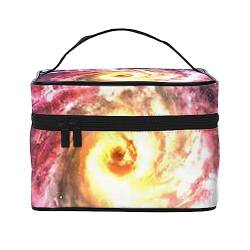 PEIXEN Cosmic Storm Make-up-Tasche, Kosmetiktasche, tragbare Kulturtasche, Aufbewahrung, Organizer, Reise-Make-up-Tasche für Frauen, Schwarz, Einheitsgröße, Schwarz , Einheitsgröße von PEIXEN