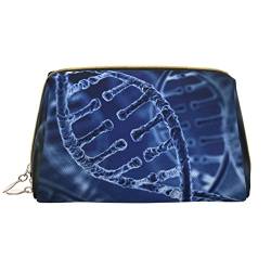 PEIXEN DNA Kette Foto Make-up Tasche PU Leder Reise Kosmetiktasche Tragbare Reißverschluss Kulturbeutel Aufbewahrungstasche Für Frauen, Weiß, Einheitsgröße, weiß, Einheitsgröße von PEIXEN