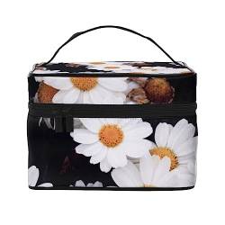 PEIXEN Daisy Make-up-Tasche, Kosmetiktasche, tragbare Kulturtasche, Aufbewahrung, Organizer, Reise-Make-up-Tasche für Frauen, Schwarz, Einheitsgröße, Schwarz , Einheitsgröße von PEIXEN