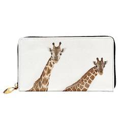 PEIXEN Necks of Giraffe Leder Geldbörse Kreditkartenetui Geldbörse Reißverschluss um Lange Geldbörse Handy Clutch, Schwarz , Einheitsgröße von PEIXEN