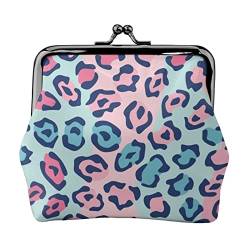 Pink Lepard Münzbörse Kiss Lock Change Purse Leder Kleingeldbeutel Kleine Frauen Geldbörse Tasche für Geschenke, Schwarz, Einheitsgröße, Mode, Schwarz , Einheitsgröße, modisch von PEIXEN