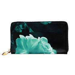 Pretty Rose Leder Geldbörse Kreditkartenetui Geldbörse Reißverschluss um Lange Münzbörse Handy Clutch, Schwarz , Einheitsgröße von PEIXEN