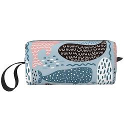 Seal Whale Octopus Fish Makeup Bag Large Capacity Cosmetic Bags Portable Travel Storage Bag Daily Toiletry Bag, weiß, Einheitsgröße, Taschen-Organizer von PEIXEN