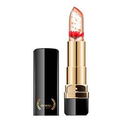 Crystal Flower Jelly Lippenstift - Magic Temperature Color Change Lipgloss | Blume Temperatur Farbwechsel Gelee Lippenstift Temperatur Farbwechsel Feuchtigkeitscreme Ph Lippenbalsam Make-up Pekmar von PEKMAR