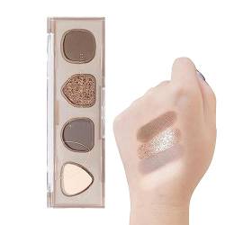 Lidschatten-Palette | 4 Farben Lidschatten-Make-up-Palette Matt - Langlebiges, hochhelles Make-up-Zubehör, wasserfester Lidschatten, multifunktional für Jungen, Männer, Teenager, Mädchen Pekmar von PEKMAR