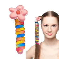 Spiral-Scrunchies,Haarspulen Scrunchies Pferdeschwanzhalter - Telefonkabel-Haargummis, spurlose elastische Haargummis für Frauen, Pferdeschwanzhalter, Haarspulen, Haargummis, Pferdeschwanz Pekmar von PEKMAR