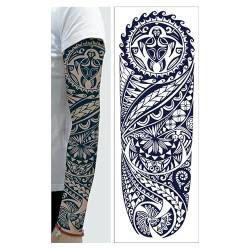 2 Stück Kräutersaft Voller Arm Temporäre Tattoo Aufkleber Für Männer Großes Bild Wasserdicht Simulierte Blume Arm Voller Arm Tattoo von PEKNUX