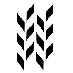 5 Stück schwarze quadratische temporäre Tattoo-Aufkleber pflanzliche semipermanente geometrische Muster-Simulationstattoos auf den Armen von Männern und Frauen von PEKNUX