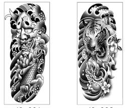 Kräutersaft-Tattoo-Aufkleber, Dreiviertelarm, Blumenarm, Tiermuster, Semipermanente Tattoo-Aufkleber von PEKNUX