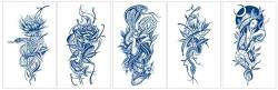 Kräutersaft-Tattoo-Aufkleber, Schlangenblumen-Simulation, Wasserdichter Und Schweißfester, Nicht Verblassender, Nicht Reflektierender Tattoo-Aufkleber von PEKNUX