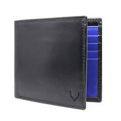 PELLE TORO® Minimalist Nappa-Leder Geldbörse Herren und Damen, Slim Wallet Kartenetui Mini Geldbeutel mit RFID Schutz, Portemonnaie Männer Klein, Kreditkartenetui Brieftasche, Schwarz Blau von PELLE TORO