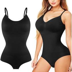 PENCHUAN Shapewear Damen Bodysuit, Bauchweg Body Stark Formend Shaper,Shaping Body Thong Sculpting Korsett Bauchweg,Jumpsuit Figurformender Body Shaper mit Verstellbare Träger von PENCHUAN