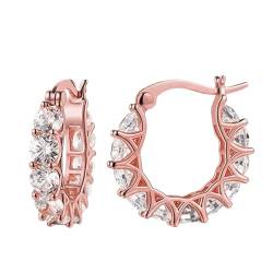 PENGXUAN Ohrringe Voll Gepflasterte Kristallistoop -Ohrringe Für Frauen Accessoires Hochzeit Schmuck Dekoration-E2474 von PENGXUAN