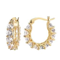 PENGXUAN Ohrringe Voll Gepflasterte Kristallistoop -Ohrringe Für Frauen Accessoires Hochzeit Schmuck Dekoration-E806 von PENGXUAN