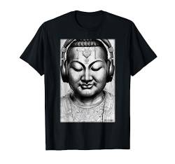 Buddah Wisdom Lehrer DJ Kopfhörer Musik Party Religion T-Shirt von PENTAMOBY DESIGNS