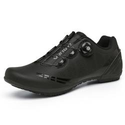 PENXZT Fahrradschuhe Herren Damen Atmungsaktive Radsportschuhe Mountainbike-Schuhe No-Lock Innenfahrradschuhe,Schwarz,42 EU von PENXZT