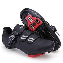 PENXZT Fahrradschuhe Herren Damen Rennradschuhe Schuhe Kompatibel mit Peloton SPD ARC Look Delta Cleats Radsport Fahrradschuhe,C,46 EU von PENXZT