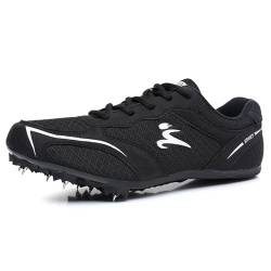 PENXZT Leichtathletik-Spike-Schuhe Herren Damen, atmungsaktiv leicht Professional Sportschuhe Racing Laufschuhe for Kinder Jungen,Schwarz,41 von PENXZT