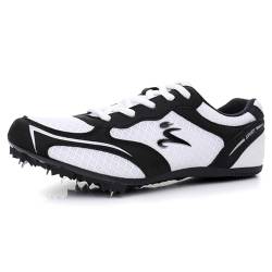 PENXZT Leichtathletik-Spike-Schuhe Herren Damen, atmungsaktiv leicht Professional Sportschuhe Racing Laufschuhe for Kinder Jungen,Weiß,38 von PENXZT