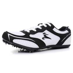 PENXZT Leichtathletik-Spike-Schuhe Herren Damen, atmungsaktiv leicht Professional Sportschuhe Racing Laufschuhe for Kinder Jungen,Weiß,40 von PENXZT