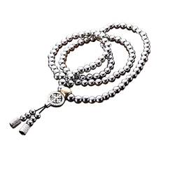 PEPAXON 108 Buddha Perlen Armband Selbstverteidigung aus Edelstahl Halskette Kette (Stil 4) von PEPAXON