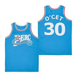 PERC30 Herren #30 Perc O'Cet Movie Basketball Trikot Genäht S-XXXL, Blau, Klein von PERC30