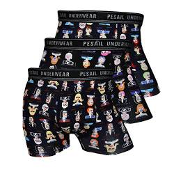 PESAIL Herren Boxershorts, Friends im 3er Pack, Größe X-Large (XL), Farbe 3er Set Farbmix von PESAIL