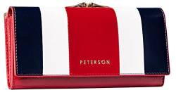 PETERSON | Portemonnaie für Frauen | Horizontale Ausrichtung | Mittelgroß | Rechteckig | Elegant | Kunstleder | RFID-System | Großzügiges Innenleben | Premiumprodukt (DREIFARBIG) von PETERSON