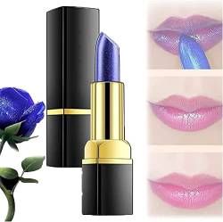 Magic Temperature Color Changing Lip Balm Set, Yanqina Lippenstift Farbwechsel – Blue Rose Lippenstift – Magische Verfärbung Blue-Rose Temperaturwechsel Lippenstift (3 Stück) von PETSBURG