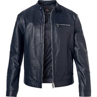 PEUTEREY Herren Bikerjacke blau Lammleder unifarben von PEUTEREY