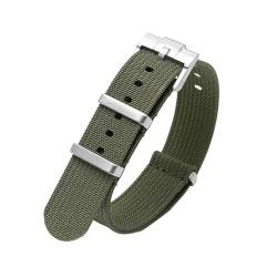 PEtbon 20/22mm atmungsaktives Nylon-Armband für Herren und Damen mit Edelstahl-Schnalle für Smartwatch von PEtbon