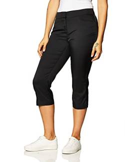 PGA TOUR Damen Tech Capri-Golfhose mit komfortablem Stretch-Bund, Größe 2-18 Plus Hose, Caviar, 38 von PGA TOUR