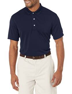 PGA TOUR Herren Airflux Golf-Poloshirt, kurzärmelig, aus solidem Netzgewebe, Größen S – 4 XL Golfhemd, True Navy von PGA TOUR