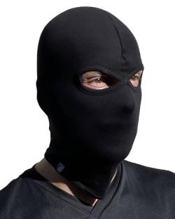 PG Wear Sturmhaube in schwarz einfarbig Maske Skimaske Motorradmaske Balaklava Schal Beanie, Einheitsgröße von PGwear