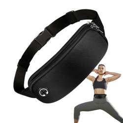 Lauftasche, Hüftgurt, Workout-Bauchtasche, Laufgeschenk für Damen und Herren, Handyhalterung, Hüfttaschen für Workout, Laufen, Reisen, Wandern Phasz, Schwarz , 1 von PHASZ