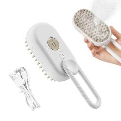 Steamy Cat Brush 3 in 1 Cat Steamy Brush Electric Spray Cat Hair Brush, Multifunctional Dog Steamer Brush, 3 In 1 Cat Grooming Brush Pet Hair Removal Comb For Cat And Dog von PHASZ