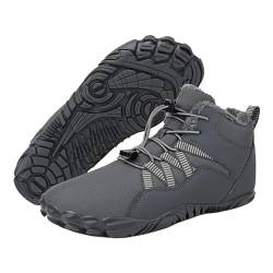 Unisex Barfußschuhe Damen Herren Zehenschuhe Schnell Trocknend Traillaufschuhe Winter Barfußschuhe für Radfahren Wandern Klettern, grau, 39 EU von PHASZ