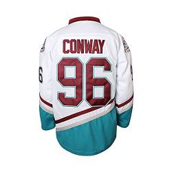 Herren Charlie Conway 96 Adam Banks 99 Greg Goldberg 33 Mighty Ducks Movie Eishockey Trikots genäht Grün Weiß S-XXXL - - 3X-Groß von PHM