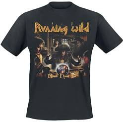 Running Wild Black Hand Inn Männer T-Shirt schwarz M 100% Baumwolle Band-Merch, Bands von PHM