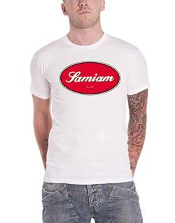 SAMIAM OVAL Logo - White (Organic TS) T-Shirt L von PHM