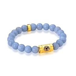 PHNIBIRD Armband Damen, Chakra Yoga-Perlen-Armband aus Angelite mit Diffusor für ätherische Öle, ideal gegen Angst, Stress, Tolles Geschenk für Frauen von PHNIBIRD