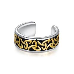 PHNIBIRD Ear Cuff Schwarz Silber 925 Gold Keltischer Knoten Viking Ohrmanschette Unisex Fake Piercing Ohrringe Geschenk Für Männer Frauen (C) von PHNIBIRD