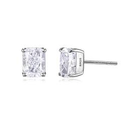 PHNIBIRD Ohrstecker Silber 925 Damen Ohrringe Damen mit Brillant Quadratische Cubic Zirkonia Ohrstecker Geschenke für Frauen Mädchen Freundin von PHNIBIRD