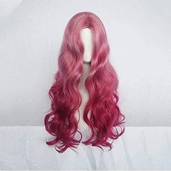 Perücken Haar Perücke Perücken Europäische und amerikanische Farbe Harajuku Hochtemperatur-Seide cos Perücke Rosa kann gefärbt werden Mode Perücken von PHONME