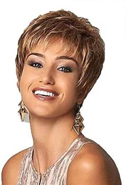 Perücken Haarperücke Perücken Europäisches Haar Modische Frauen leimlose lockige Kurzhaarperücken Kompatibel mit Afroamerikanern Mode Perücken von PHONME