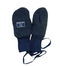 PICKAPOOH Fäustlinge, 100 % Merinowolle, für Babys und Kinder, Fleece-Handschuhe, Armwärmer für den Winter Gr. XS, dunkelblau von PICKAPOOH