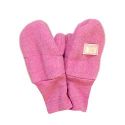 PICKAPOOH Fäustlinge aus 100 % Merinowolle, für Babys und Kinder, Fleece, rose, 3-5 Jahre von PICKAPOOH